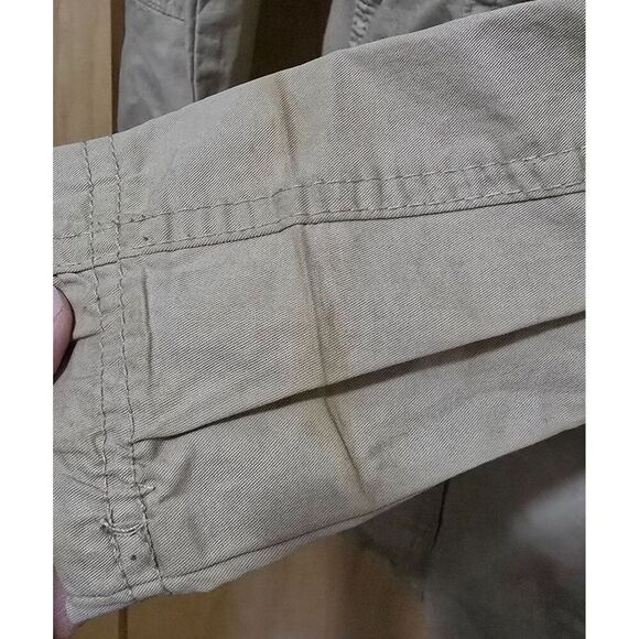 Womens Beige Utility Jacket Hood Snap Buttons Stud Detail Lightweight Casual S - Picture 12 of 16